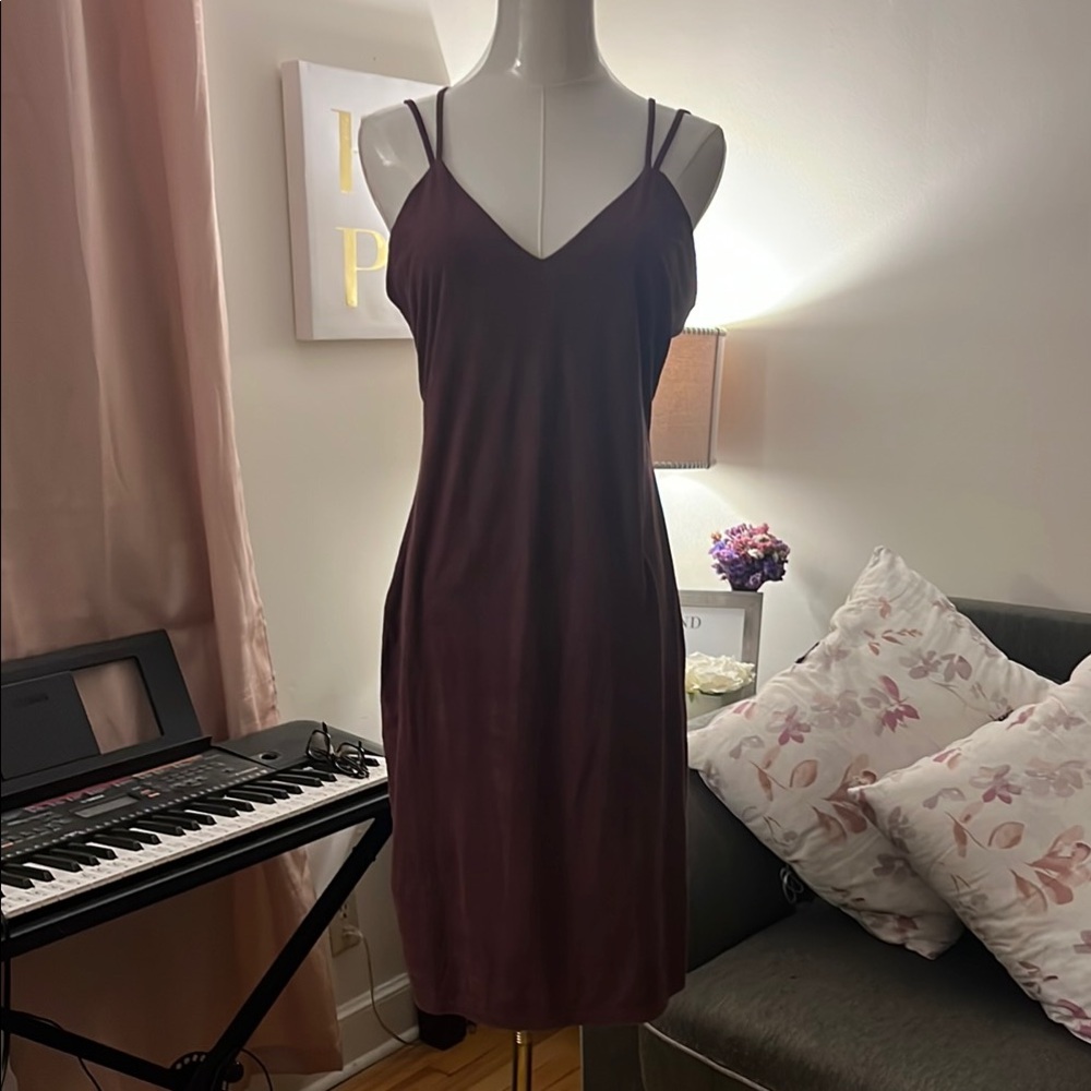Charlotte Russe Burgundy Slip Dress